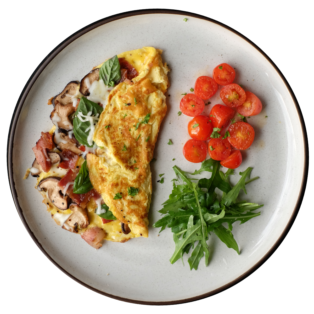 Mushroom Cheese Omelette